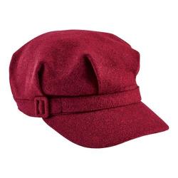 red newsboy hat