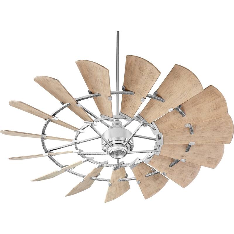 Windmill 60" Transitional Indoor / Patio Ceiling Fan - Galvanized