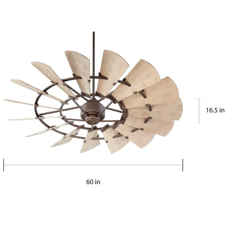 Windmill 60" Transitional Indoor / Patio Ceiling Fan