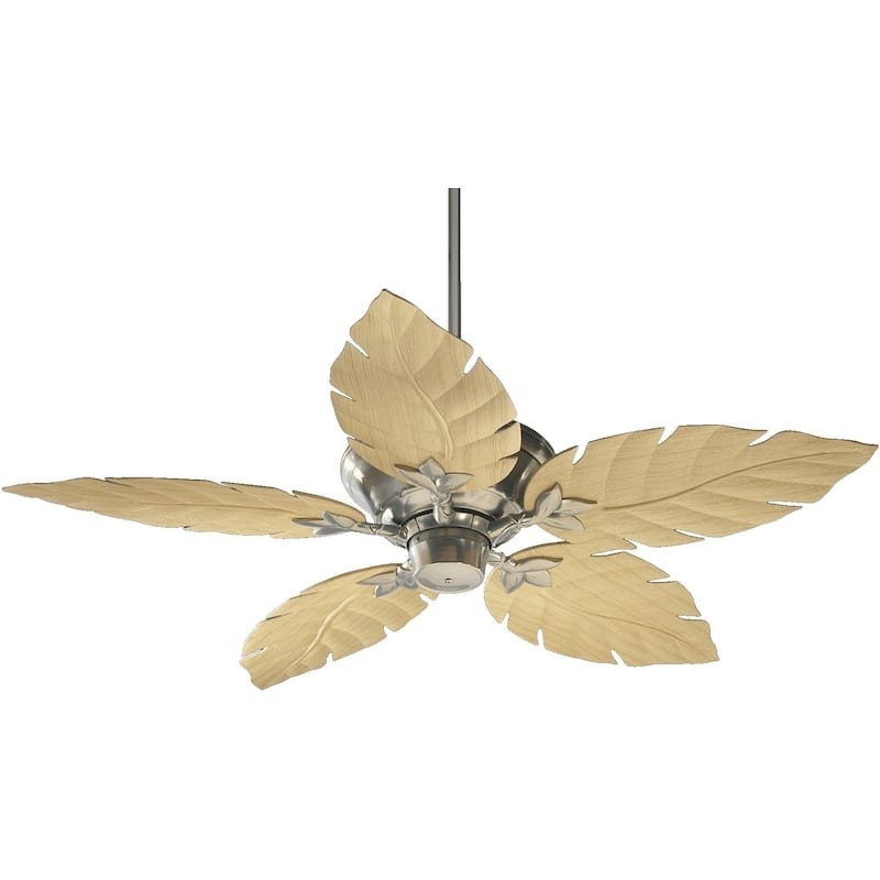 Monaco 52" Indoor and Patio Ceiling Fan - satin nickel - Downrod