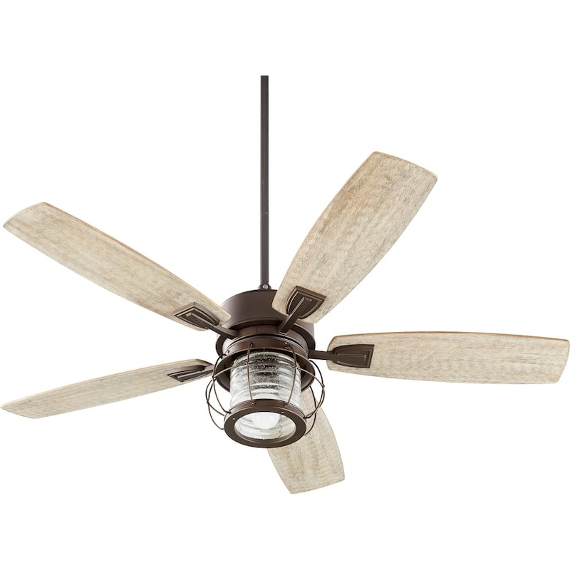 Galveston 52" Ceiling Fan with Integrated Light Kit - Oiled Bronze - Bronze