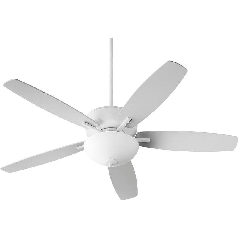 Breeze 52" Transitional Ceiling Fan with Bowl Light Kit - 0 - 12 Degrees - Studio White - Large space