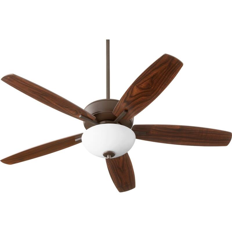 Breeze 52" Transitional Ceiling Fan with Bowl Light Kit - 12 - Oiled Bronze - Large space