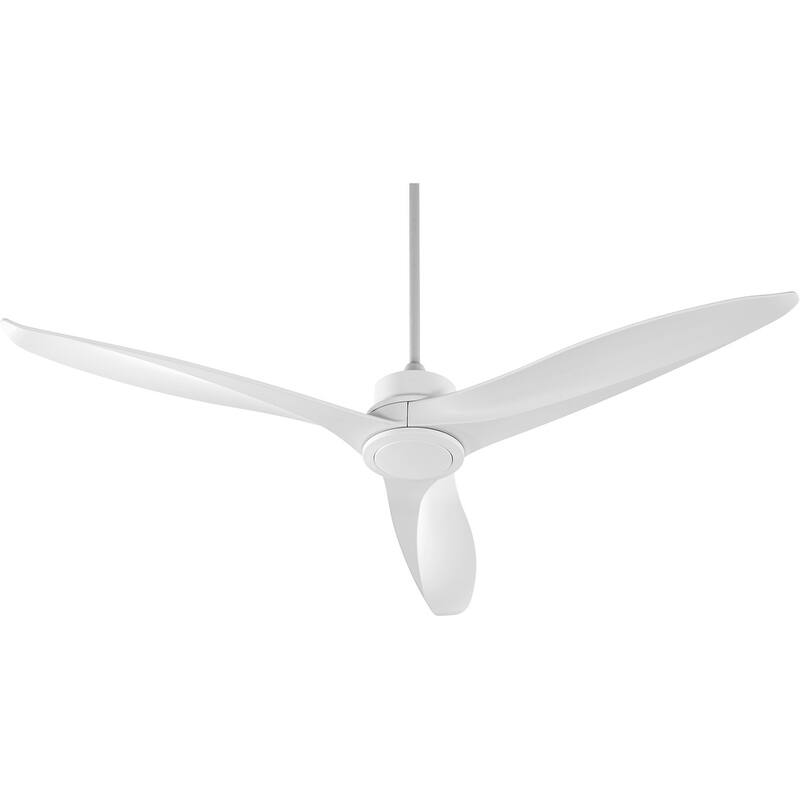 Kress LED 60" Contemporary Ceiling Fan with Integraded LED Light Kit Adaptable - Studio White - Indoor/Large space