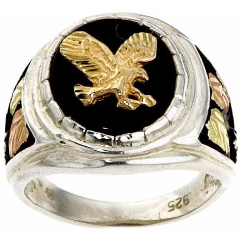 black hills gold eagle ring