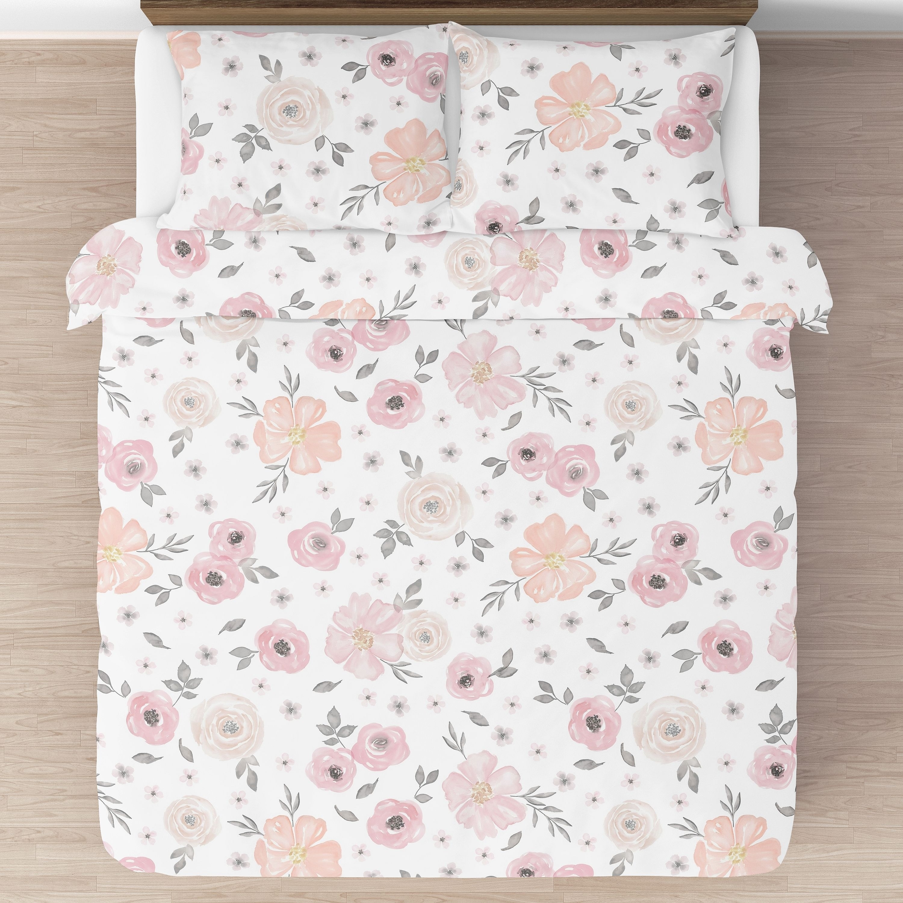 sweet jojo designs blush pink grey and white