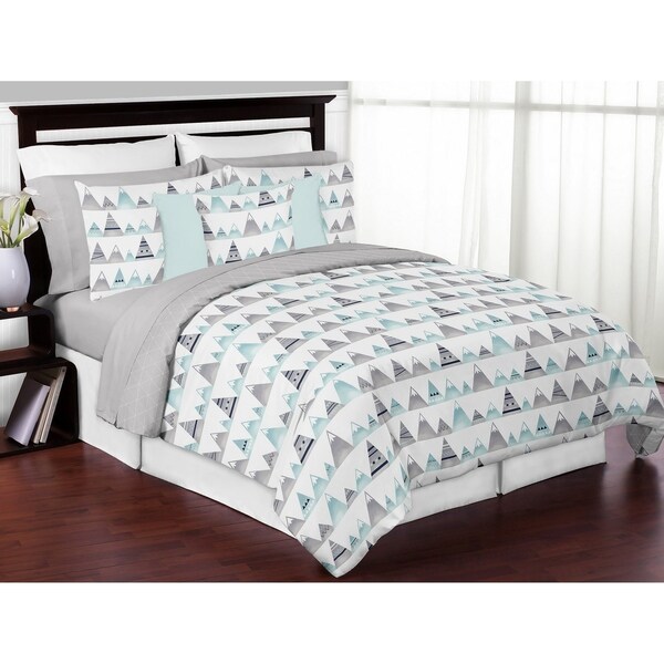 queen size comforter blue