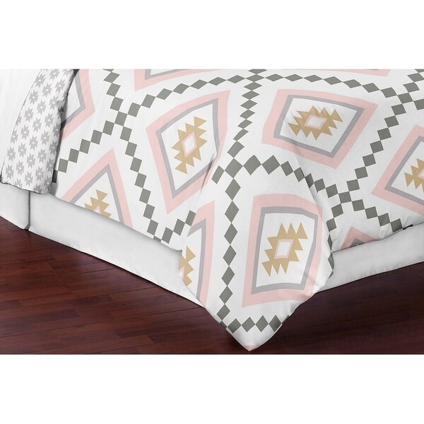 Sweet Jojo Designs Blush Pink and Grey Boho and Tribal Aztec