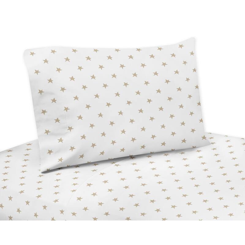 Sweet Jojo Designs Blush Pink, Gold and Grey Star and Moon Celestial Collection Girl 5-piece Toddler-size Comforter Set