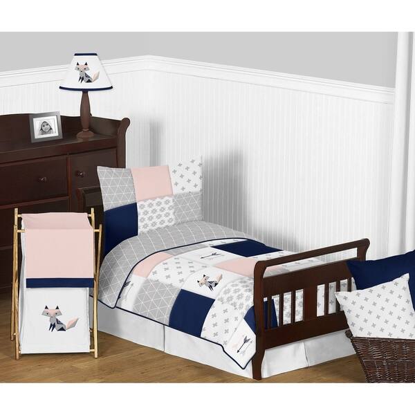 Shop Sweet Jojo Designs Navy Blue Pink Grey Patchwork