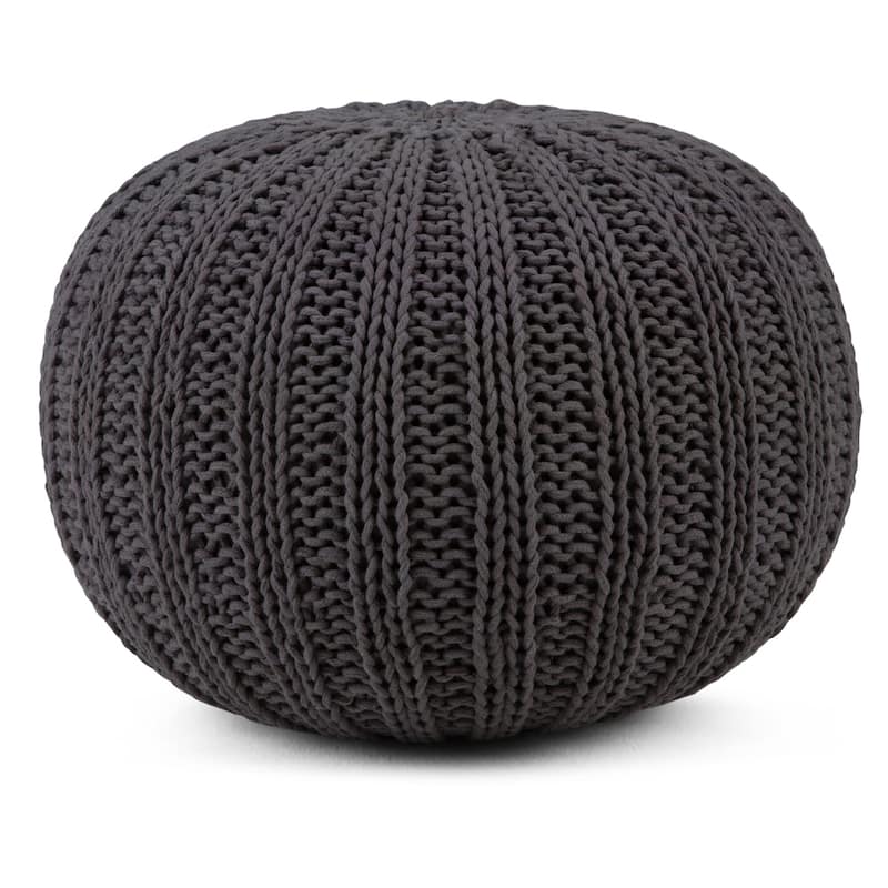 WYNDENHALL Grandville Boho Round Hand Knit Pouf