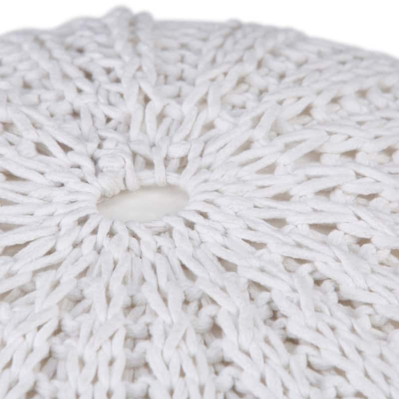 WYNDENHALL Grandville Boho Round Hand Knit Pouf