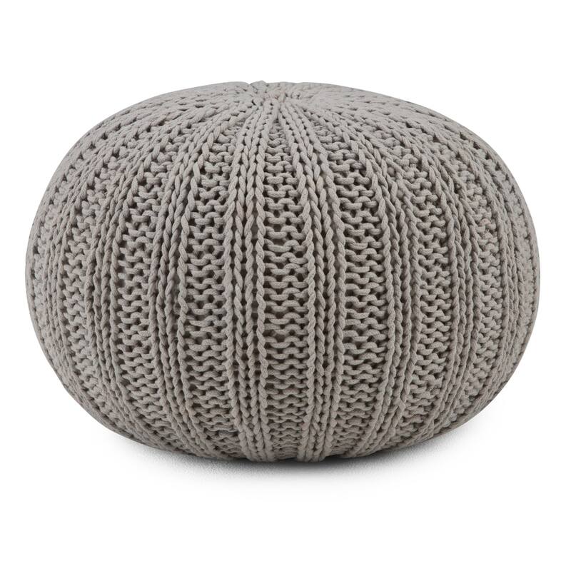 WYNDENHALL Grandville Boho Round Hand Knit Pouf