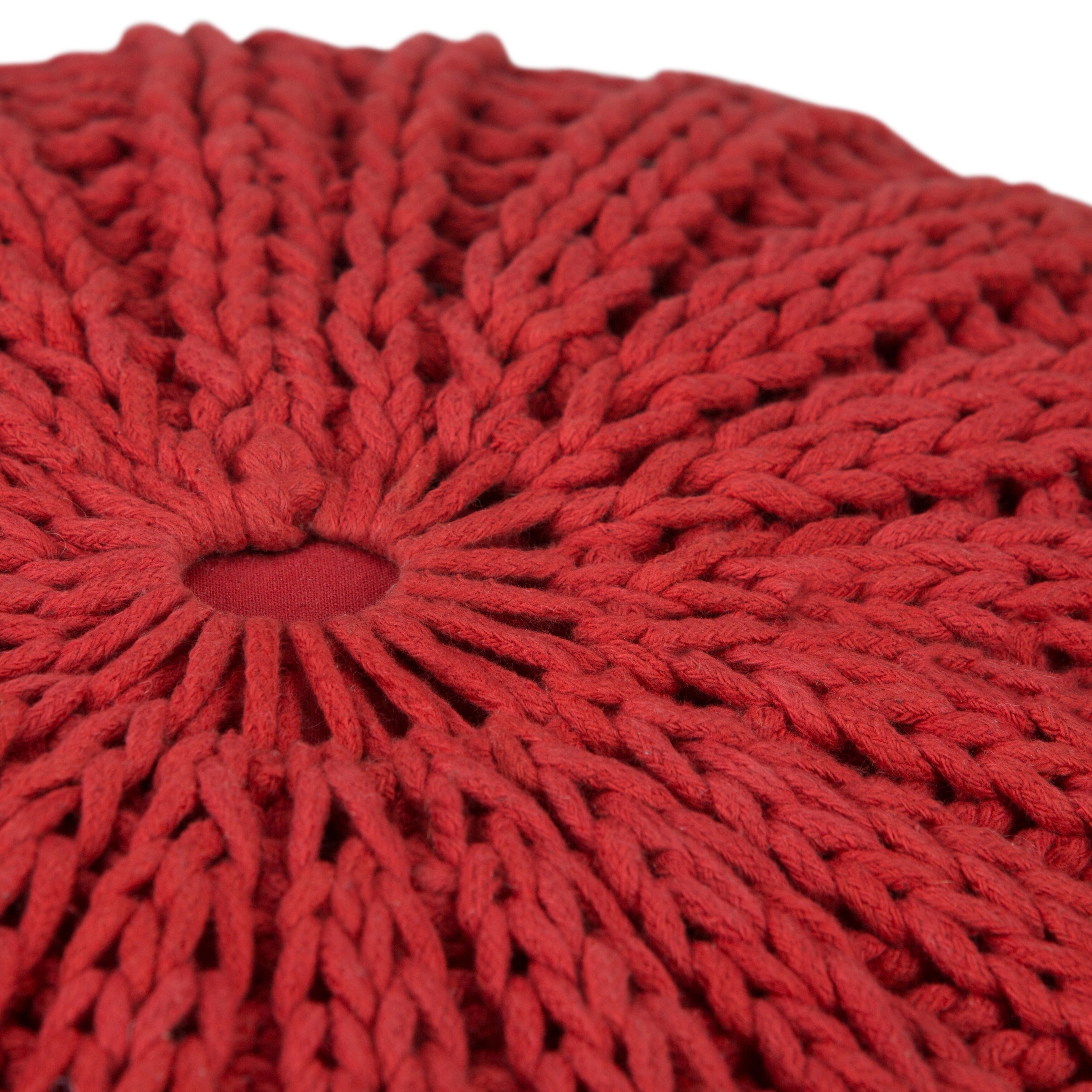 WYNDENHALL Grandville Transitional Round Hand Knit Pouf N ...