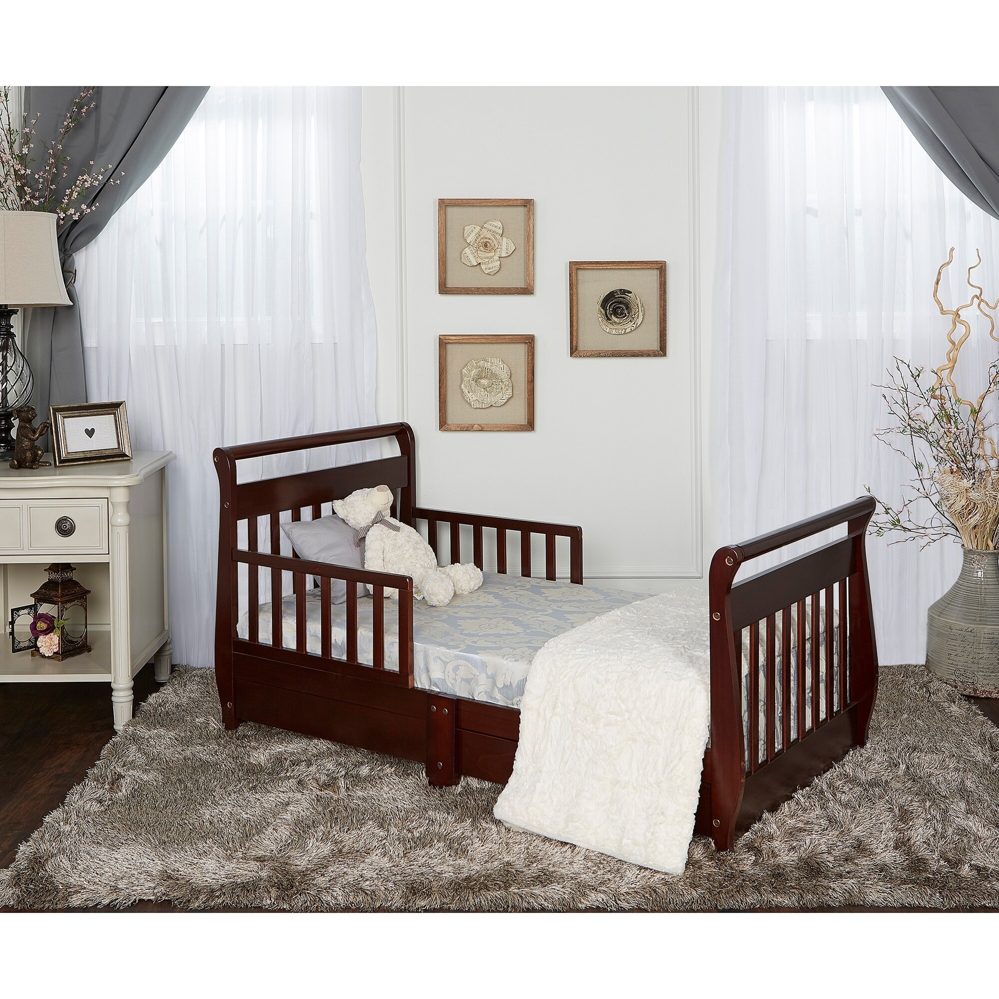 Shop Dream On Me Sleigh Toddler Bed W Storage Drawer Free