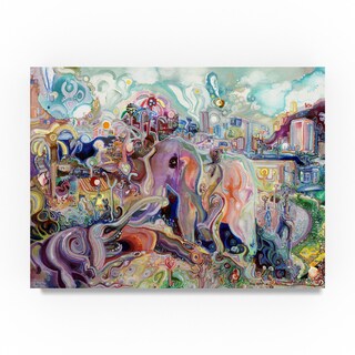 Josh Byer 'Walking with Elephants' Canvas Art - Bed Bath & Beyond ...