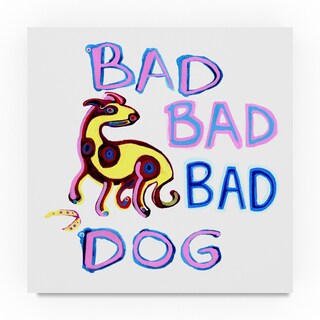 Josh Byer 'Bad Bad Bad Dog' Canvas Art - Bed Bath & Beyond - 19205172