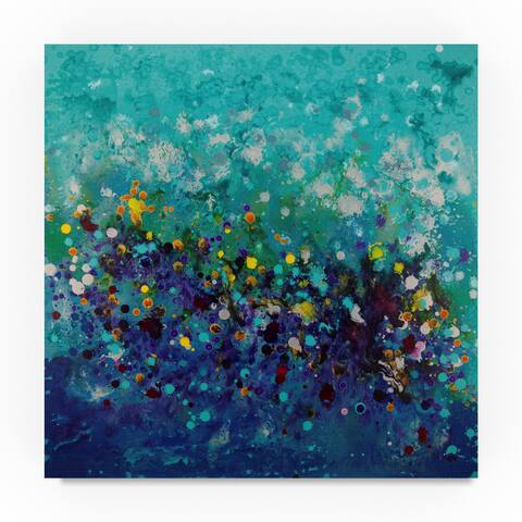 Hilary Winfield 'Ocean Break Blue' Canvas Art