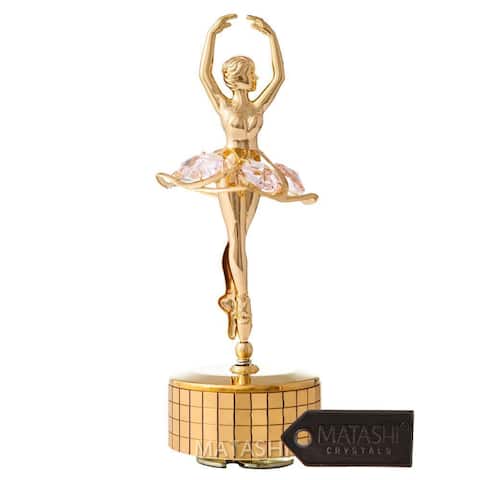Matashi MTMB13028GMEM Ballet Dancer Wind-Up Music Box--2 color options (Gold, Silver)