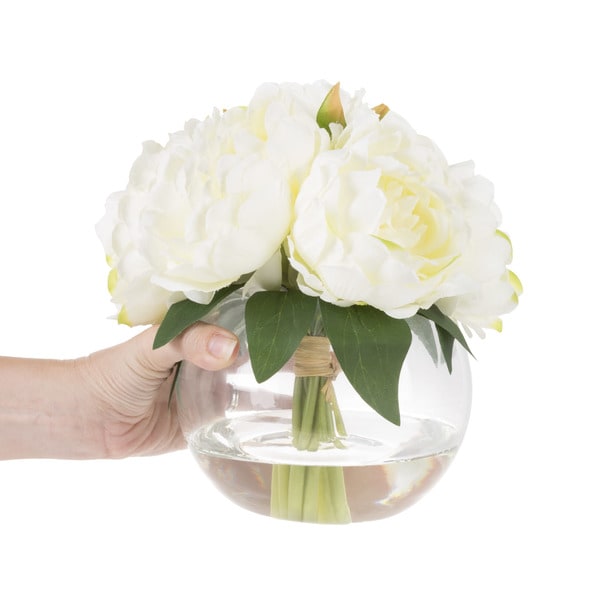 cream artificial flower arrangements