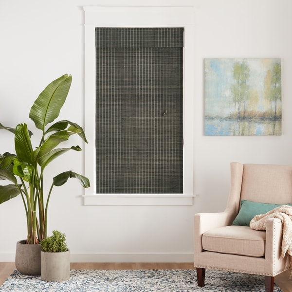 Arlo Blinds Privacy Grey Wash Bamboo Shade (As Is Item) Overstock 19205936