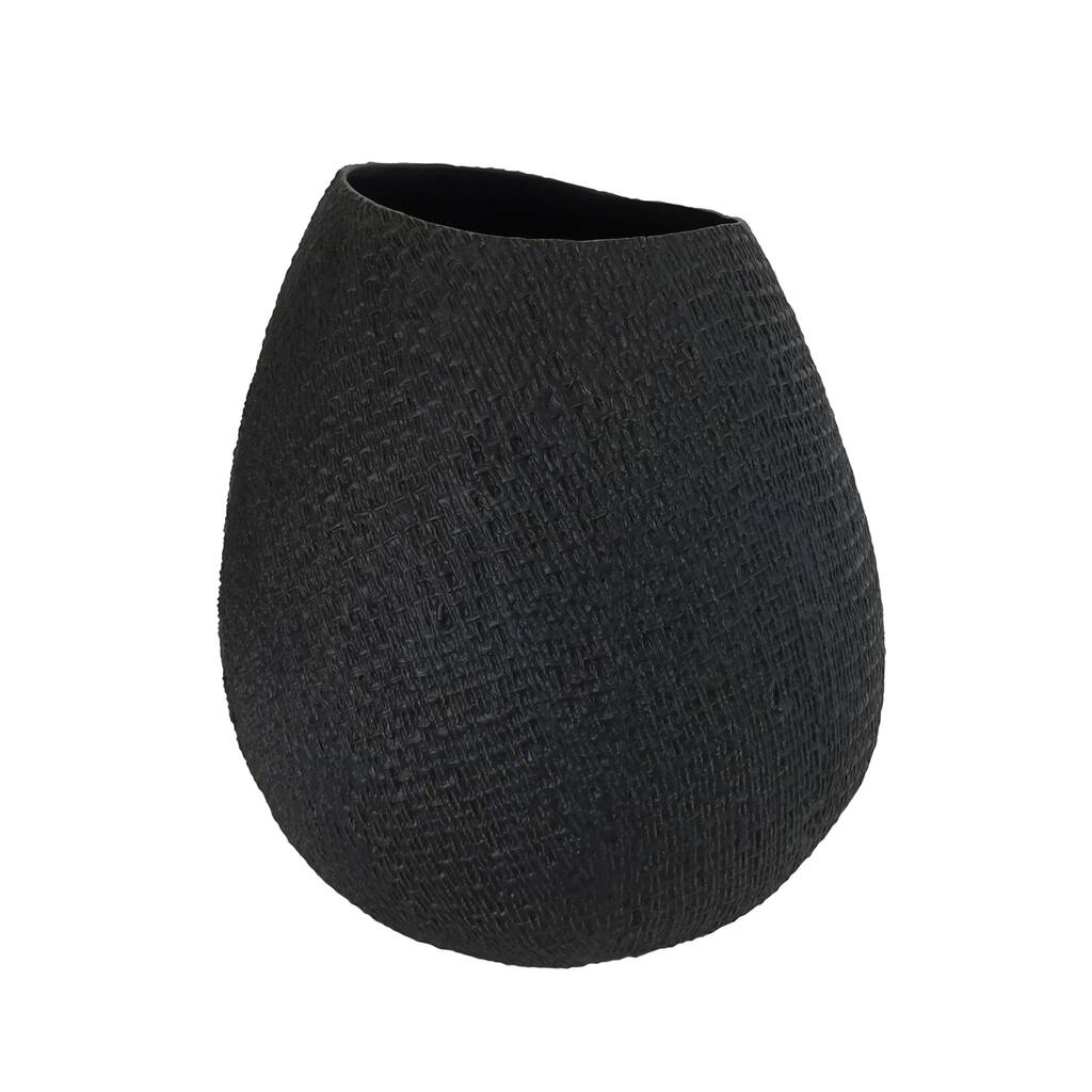 Ceramic Bulb Vase, Black