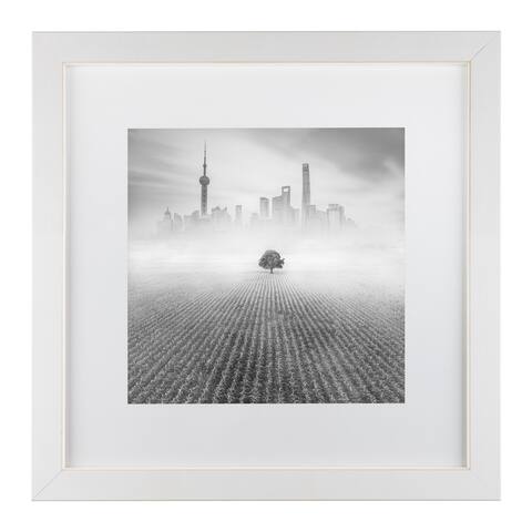 Moises Levy 'Alone in Shanghai' Matted Framed Art