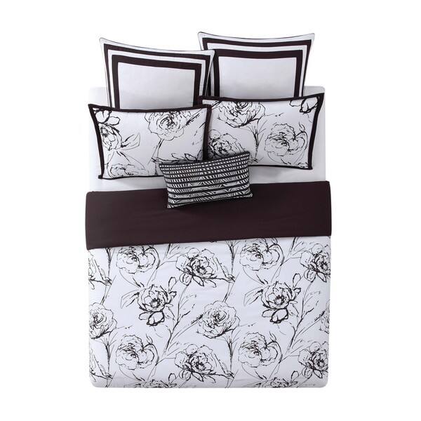 Shop Christian Siriano Graphic Floral Printed 3 Piece Comforter