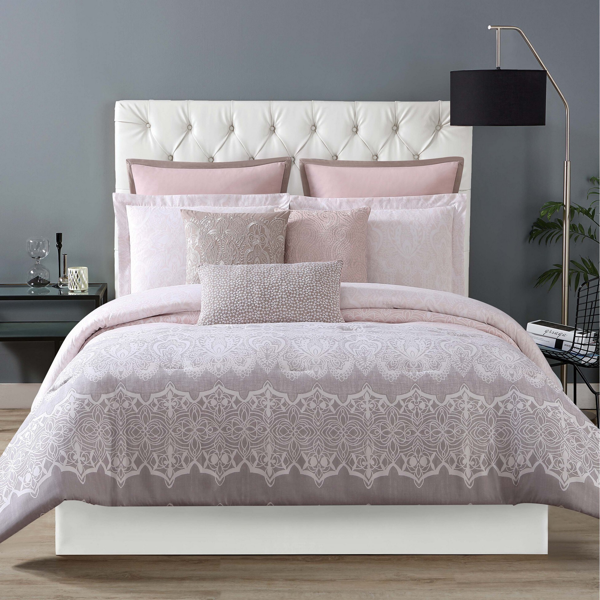 Shop Christian Siriano Ombre Lace Printed 3 Piece Comforter Set