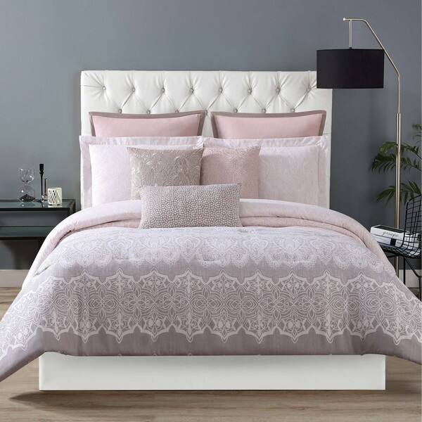 Shop Christian Siriano Ombre Lace Printed 3 Piece Comforter Set