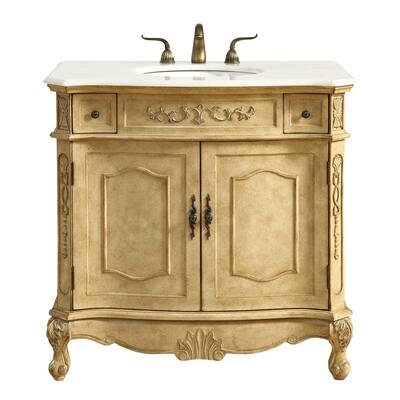 36 in. Single Bathroom Vanity set in Antique Beige