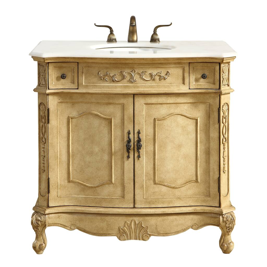 36 in. Single Bathroom Vanity set in Antique Beige
