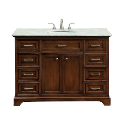 48 in. Single Bathroom Vanity set in Teak