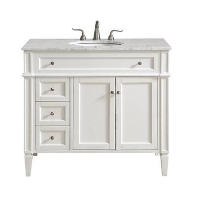40 in. Single Bathroom Vanity set in White