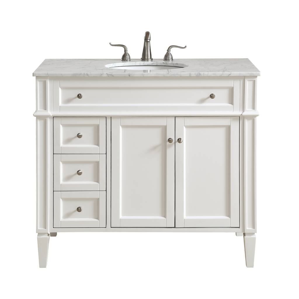 40 in. Single Bathroom Vanity set in White