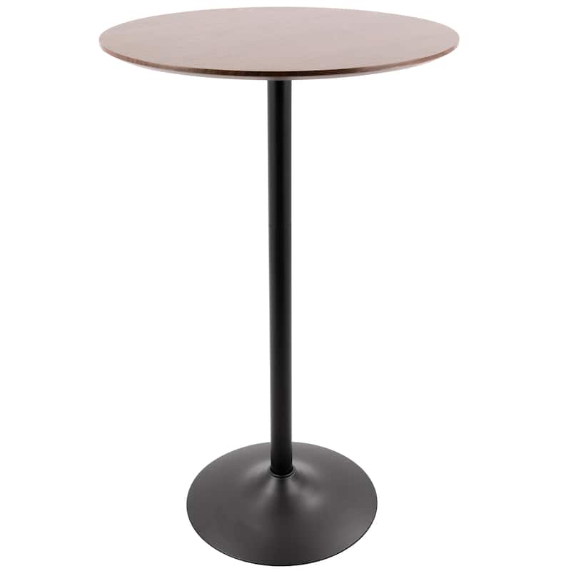 Pebble Mid-Century Modern Adjustable Dining or Bar Table - Walnut