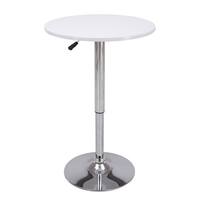 Vogue Furniture Direct Height Adjustable Bar Table, White