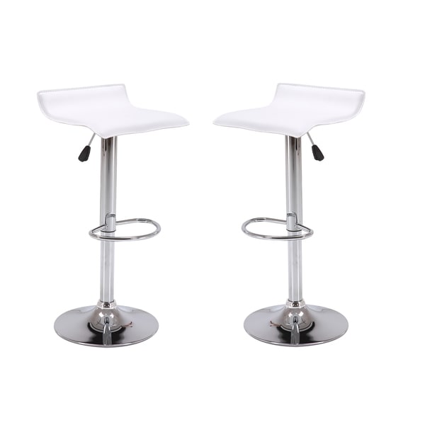 Vogue Furniture Direct Adjustable Height Swivel Barstools with Footrest (Set of 2)
