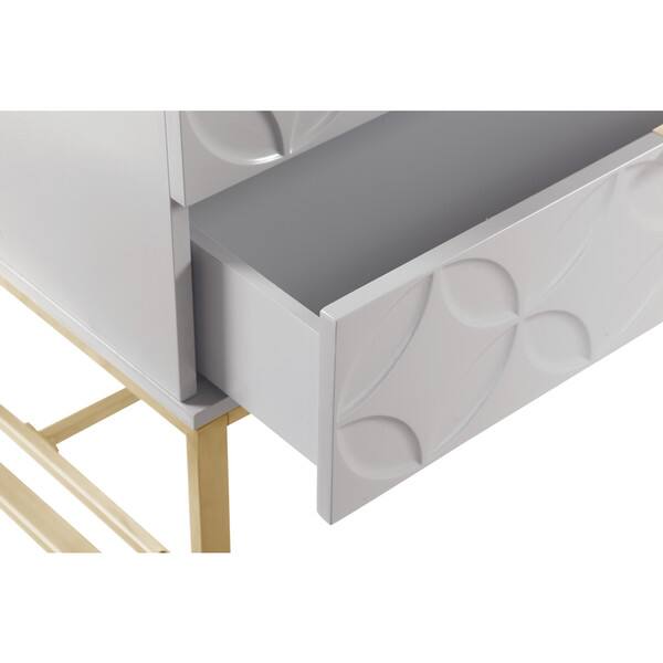 Shop Chic Home Albi Lacquer Finish 2 Drawer Self Closing