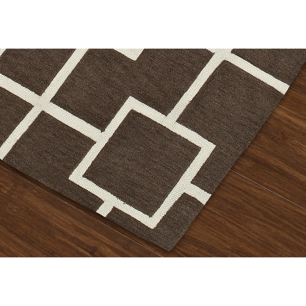 Addison Rugs Optics Square Modern Geometric Brown White Area Rug 8 X10 On Sale Overstock 19210030