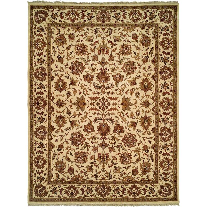 Lateef Ivory Wool Hand-knotted Area Rug