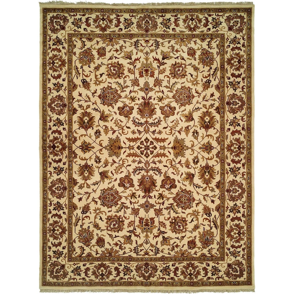 Lateef Ivory Wool Hand-knotted Area Rug