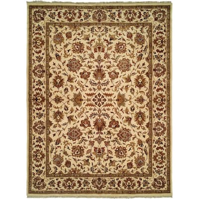 Lateef Ivory Wool Hand-knotted Area Rug