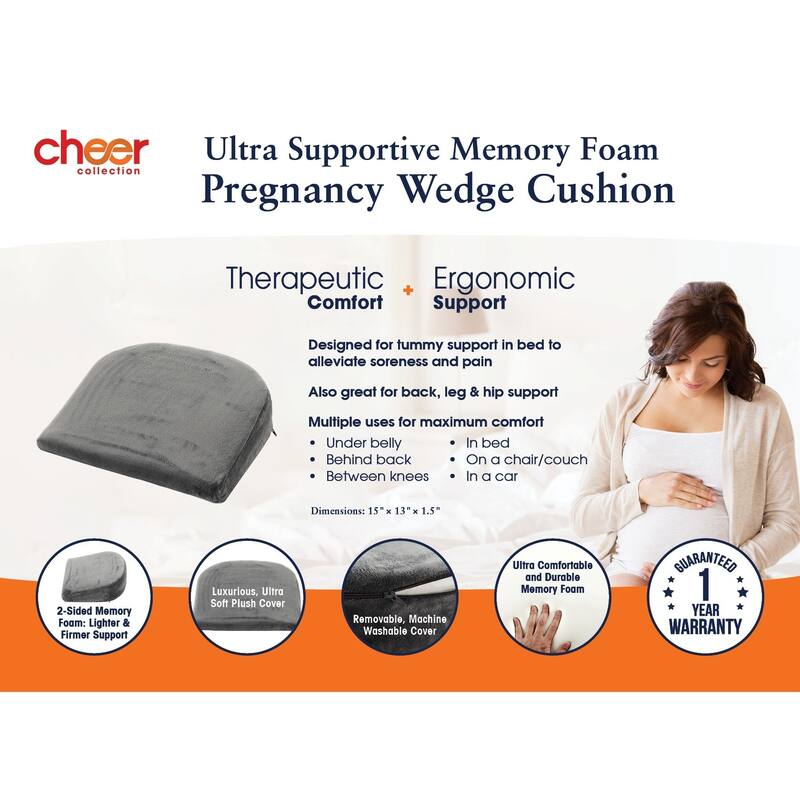 Cheer Collection Pregnancy Wedge Pillow