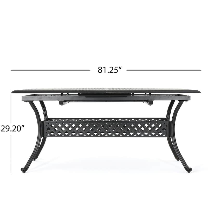 Abigal Outdoor Copper Cast Cast Aluminum Rustic Dining Collection by Christopher Knight Home - N/A
