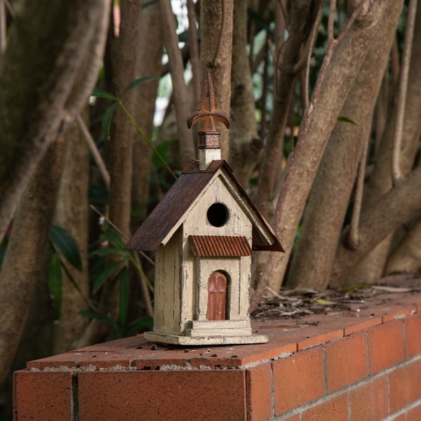 Birdhouse Coffee Pot Painted Metal Farmhouse BIRD HOUSE Country Coffee Break 