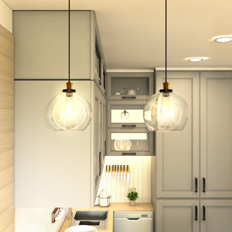 Carbon Loft Gertrude 8-inch Adjustable Height Pendant with Bulb