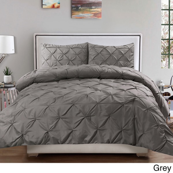 Porch & Den Lakeshore Luxury 3-piece Pinch Pleat Duvet Cover Set