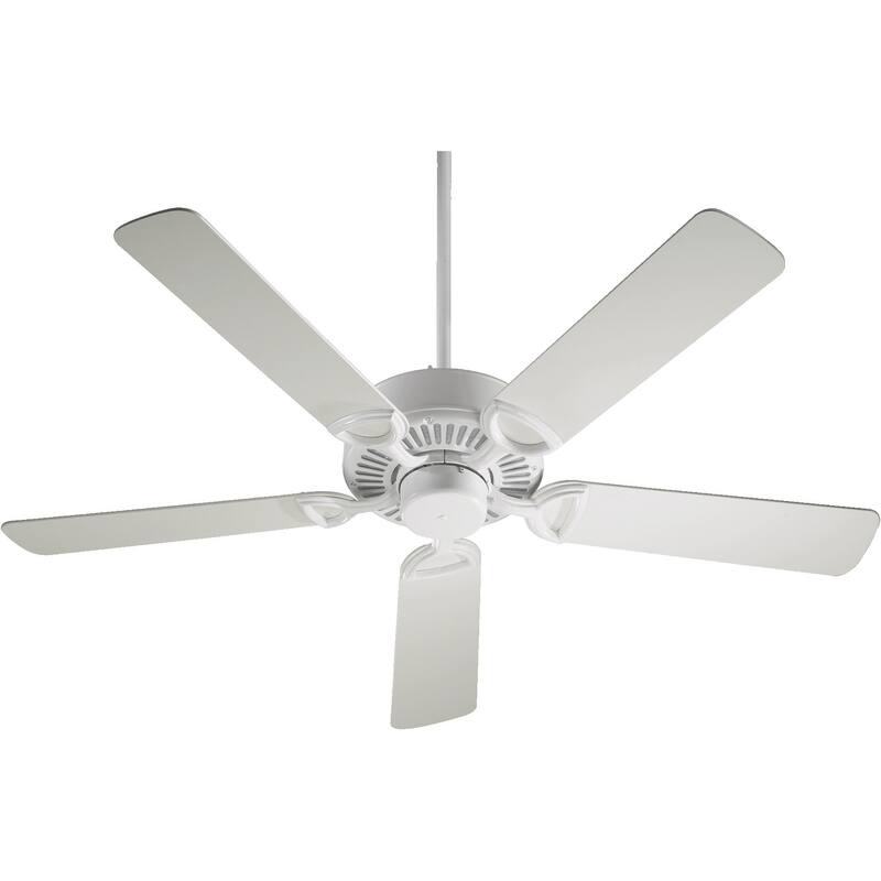 Estate 52" Transitional Ceiling Fan - 13 - 15 Degrees - Studio White - Indoor/Large space - Downrod