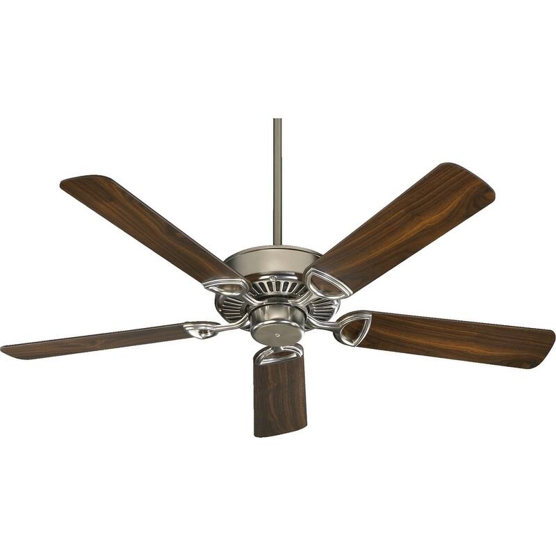 Estate 52" Transitional Ceiling Fan - 13 - 15 Degrees - satin nickel - Indoor/Large space - Downrod